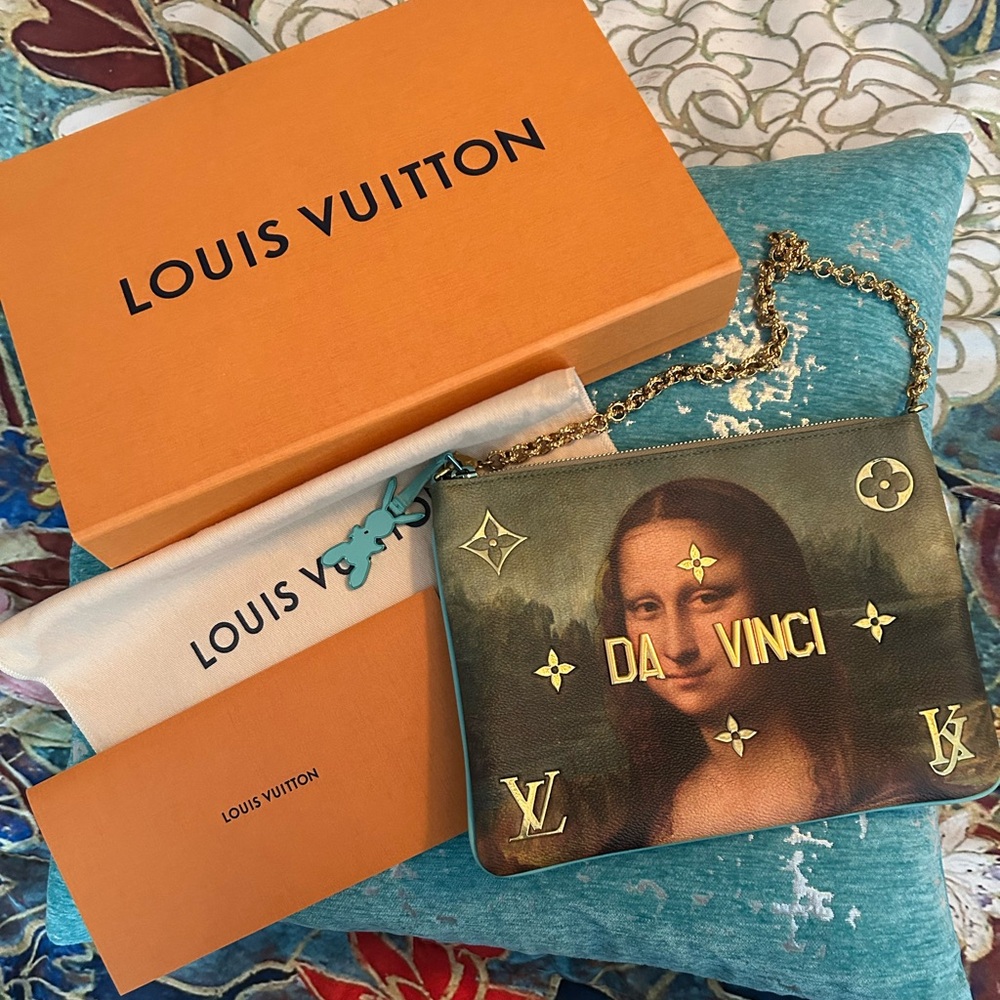 Louis Vuitton Jeff Koons Mona Lisa Da Vinci Pochette Clutch